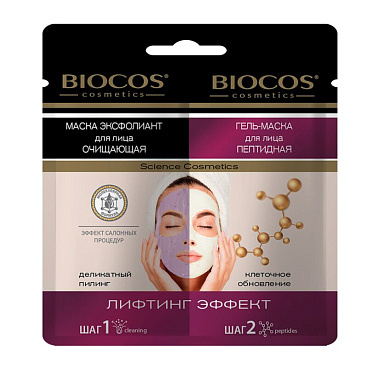Маска для лица Biocos тканевая 32г Лифтинг Эффект