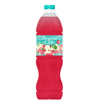Напиток сокосодержащий ВкусноСок 2л яблочно-малиновый