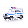 Машина УАЗ 12x6см инерционная металлическая омон/полиция