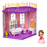 Игровой набор Дом с куколкой Гостиная/Замок приемный зал/Замок ванная комната