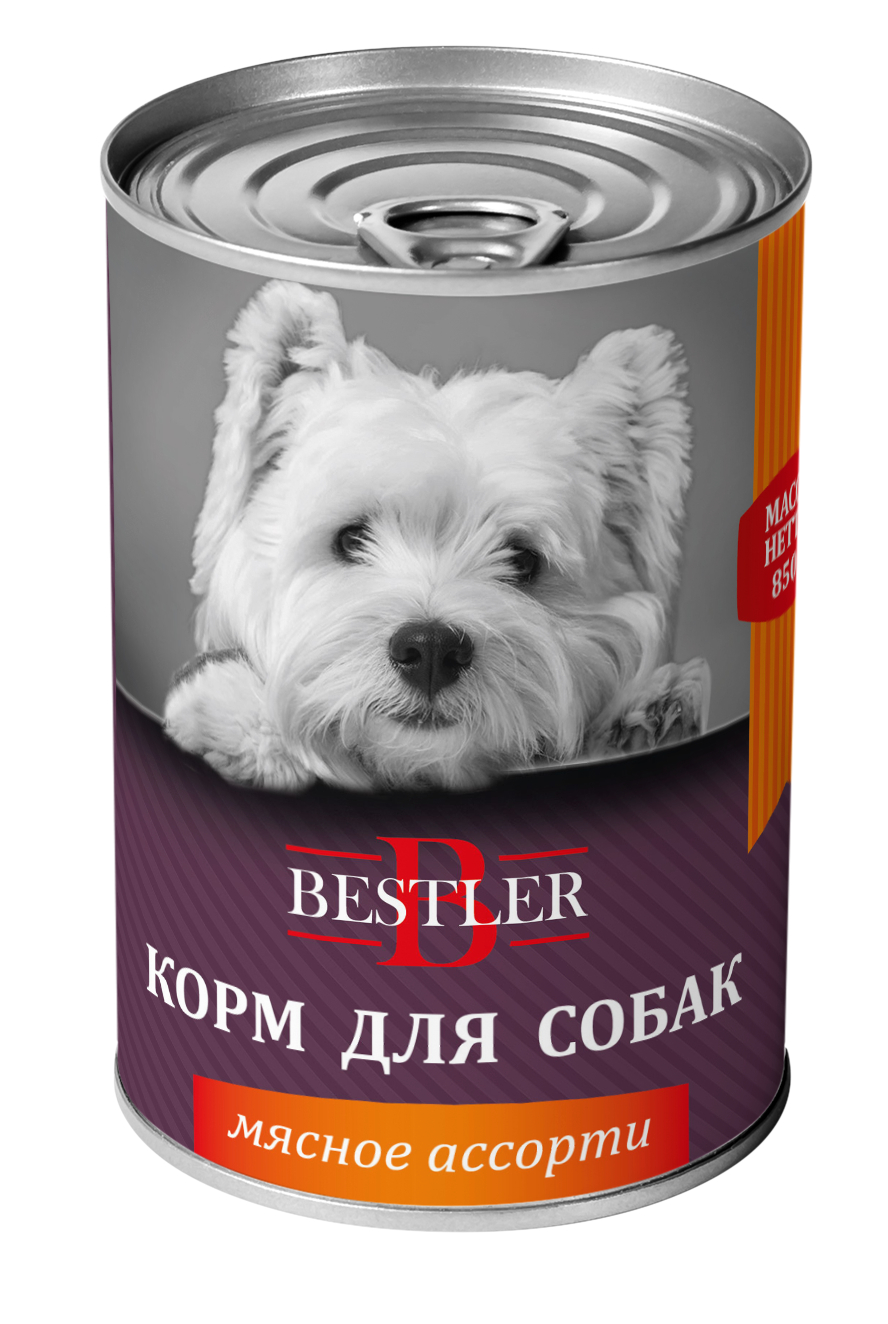 Корм для собак Bestler 850г Мясное ассорти/Говядина купить в магазине  Доброцен