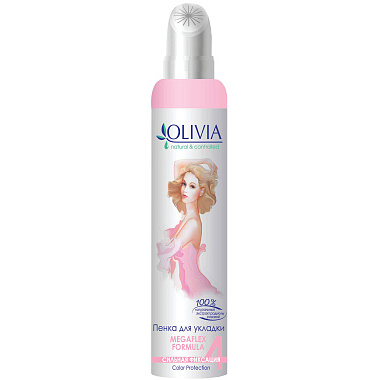 Пенка мусс для укладки волос Olivia 150мл Color protection/Style & repair